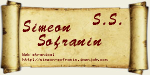 Simeon Sofranin vizit kartica